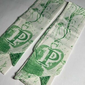 Initial / Letter P Two Thin Scarves / Hair Bands / Scarves - #1273